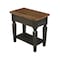 International Concepts Rectangle Vista Side Table, 24 W, 14 L, 24 in H, Wood, Hickory/Washed Coal OT45-15E2 - alternate 1